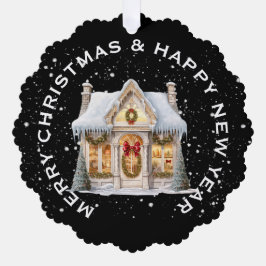 FESTIVES CHRISTMAS STOREFRONT, PERSONALISIERT ORNAMENT KARTE