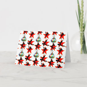 FESTIVES FIGURE SKATEN CHRISTMAS-DESIGNS FEIERTAGSKARTE