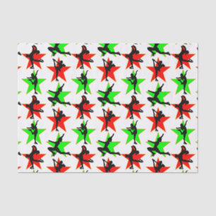 FESTIVES FIGURE SKATER CHRISTMAS DESIGN SEIDENPAPIER