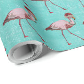 FESTIVES FLAMINGO Wrapping Paper Geschenkpapier (Rolleneckpunkt)