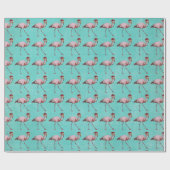 FESTIVES FLAMINGO Wrapping Paper Geschenkpapier (Flach)