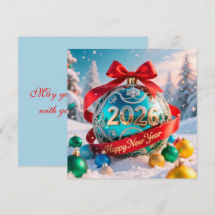 Festives Neujahr 2026 Feiertag Feiertagskarte