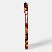 FESTIVES ROT & GOLD CHRISTMAS BÄUME HOLLY Case-Mate iPhone HÜLLE (Rückseite / Links)
