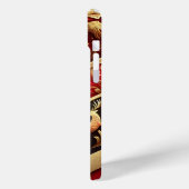 FESTIVES ROT & GOLD CHRISTMAS BÄUME HOLLY Case-Mate iPhone HÜLLE (Rückseite / Links)