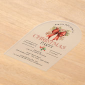 FESTIVES ROTES URLAUB BOW CHRISTMAS PARTY ACRYLEINLADUNGEN (Ablage )