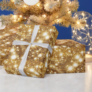 Festivgold-gefliestes Muster Geschenkpapier