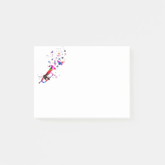 Festivitäts-Trumpet Post-it Klebezettel (Vorderseite)