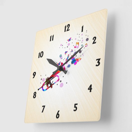 Festivitäts-Trumpet Quadratische Wanduhr (Winkel)