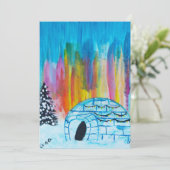Festivo Iglu Feiertagskarte (Stehend Vorderseite)