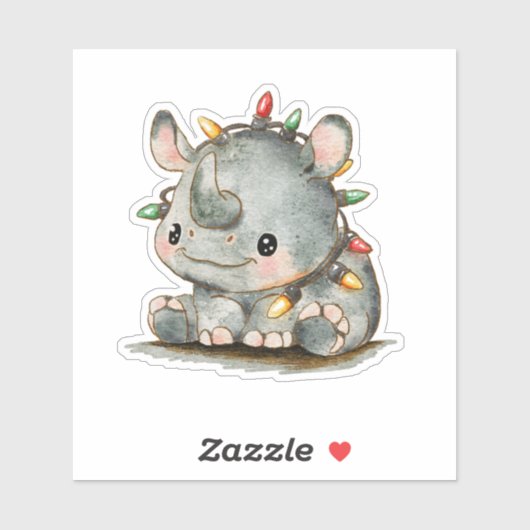 Festivo Rhino Aufkleber (Blatt)