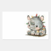 Festivo Rhino Rechteckiger Aufkleber (Vorderseite)