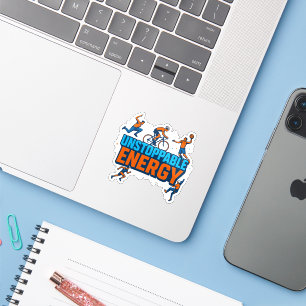 Festivsportmotivation - Aufkleber für Notebooks