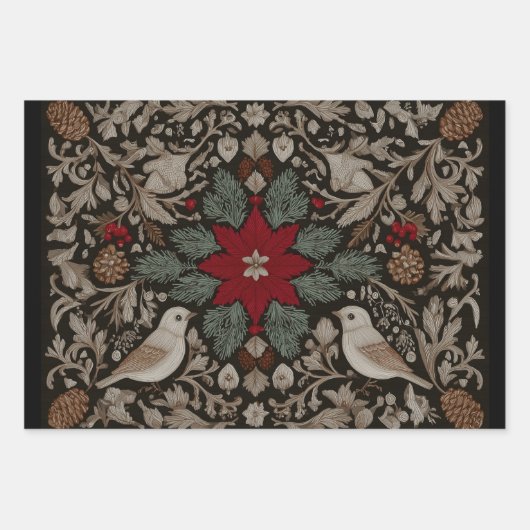 Festivstickerei Geschenkpapier Set (Vorderseite 3)