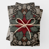 Festivstickerei Geschenkpapier Set (Beispiel)