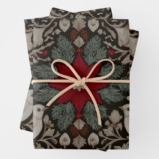 Festivstickerei Geschenkpapier Set (Beispiel)