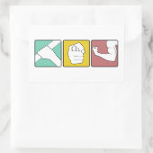 FESTIVUS ILLUSTRIERT RECHTECKIGER AUFKLEBER (Tasche)