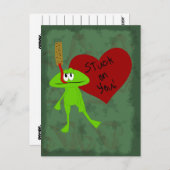 Festkleben an Ihrem Valentinrezept Postkarte (Vorne/Hinten)