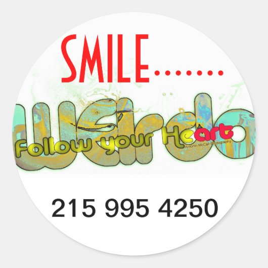 festkleben runder aufkleber (Vorderseite)