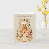 Festkleid Blume Art Card Karte (Gelbe Blume)