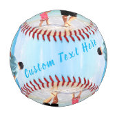 Festlegen des Geschenkes für das Foto-Baseball mit Baseball (Rückseite)