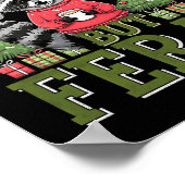 Festlich aber Feral Raccoon Weihnachten Weihnachts Poster (Ecke)