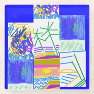 Festlich Abstrakt Glasuntersetzer