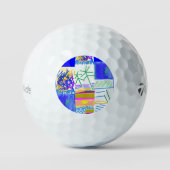 Festlich Abstrakt Golfball (Vorderseite)