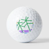 Festlich Abstrakt Golfball (Vorderseite)