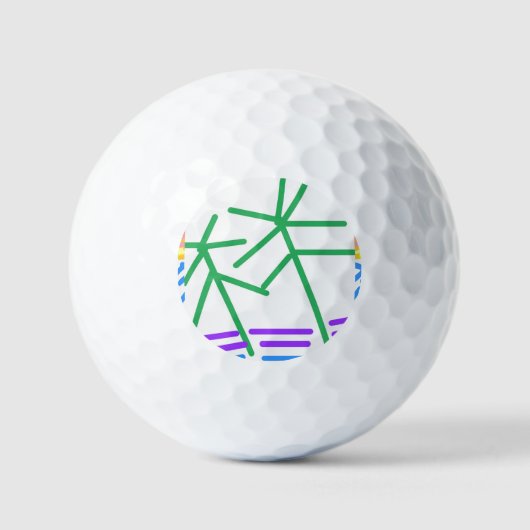 Festlich Abstrakt Golfball (Vorderseite)