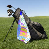 Festlich Abstrakt Golfhandtuch (Gras)