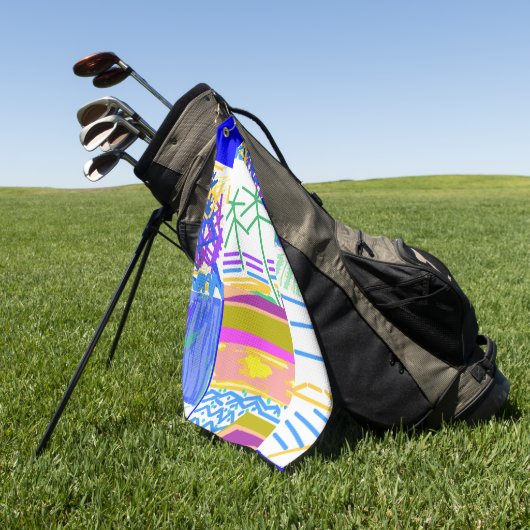 Festlich Abstrakt Golfhandtuch (Gras)