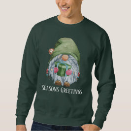 Festlich Aquarell Weihnachtszwerg Sweatshirt