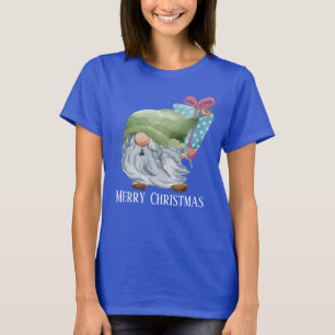 Festlich Aquarell Weihnachtszwerg T-Shirt