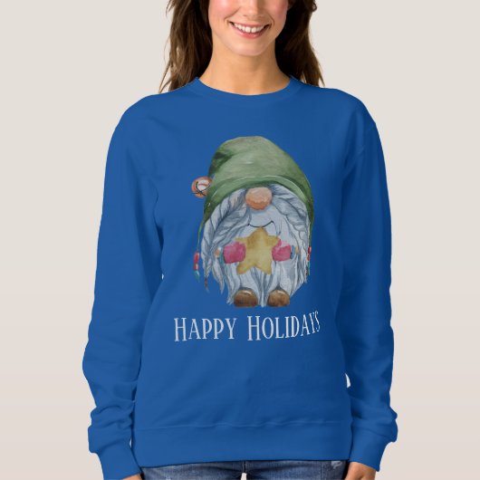 Festlich Aquarellwein Weihnachtsschwanz Sweatshirt (Vorderseite)