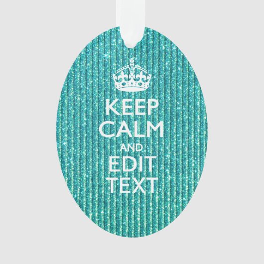Festlich behalten Sie Ruhe, Ihren Text-Türkis zu Ornament (Vorderseite)