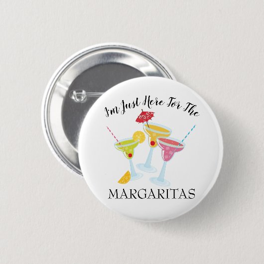 Festlich bin ich hier für Margaritas Button (Vorne & Hinten)