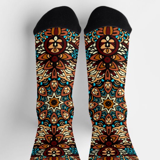 Festlich Bohemisch Mandala Socken (Oben)