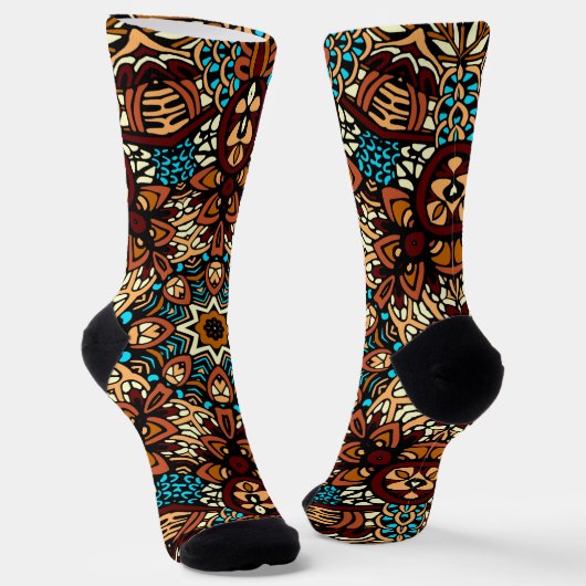 Festlich Bohemisch Mandala Socken (Gewinkelt)
