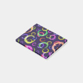 Festlich, chaotisch, bunt, Konfetti, Polka-Punkte Post-it Klebezettel (angewinkelt)