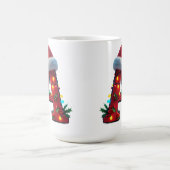 Festlich dekorierter Weihnachtsroter Buchstabe A Kaffeetasse (Mittel)