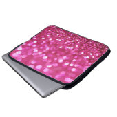 Festlich dunkles Rosa: Elegant Abstrakt. Laptopschutzhülle (Vorne Knopf)
