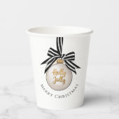 Festlich Frohe Weihnachtsbauble Pappbecher (Rückseite)