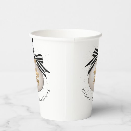 Festlich Frohe Weihnachtsbauble Pappbecher (Rechts)