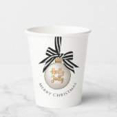 Festlich Frohe Weihnachtsbauble Pappbecher (Vorderseite)