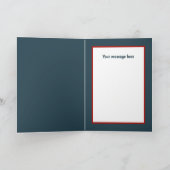 Festlich Frohe Weihnachtsroster individuell anpass Feiertagskarte (Innenseite)