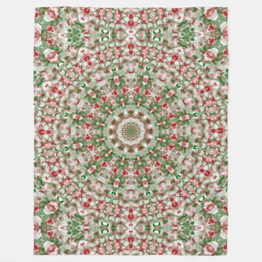 Festlich Funky Boho Hippie Weihnachts Kaleidoskop Fleecedecke (Vorderseite)