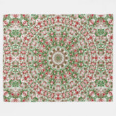 Festlich Funky Boho Hippie Weihnachts Kaleidoskop Fleecedecke (Vorderseite (Horizontal))