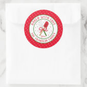 Festlich gebacken mit Liebe Personalisierter Urlau Runder Aufkleber (Tasche)