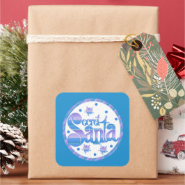 Festlich Geheimticker Santa Holisay Quadratischer Aufkleber