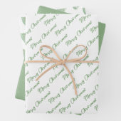 Festlich Grün frohe Weihnachtsbaum Wasserfarbe Geschenkpapier Set (Beispiel)